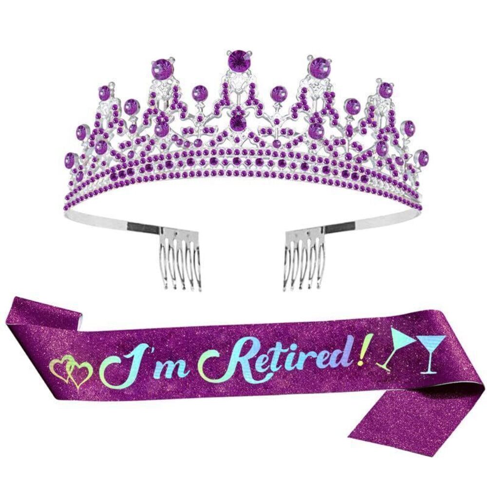 5501 Retirement Sash and Crown Kit Retirement Party Supplies for Lady Her